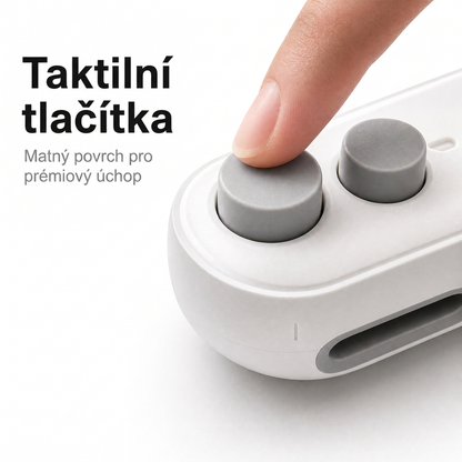 Vitalisys® Hordozható újratölthető tasaklezáró – 2 az 1-ben USB-C mini lezáró és vágó eszköz 💎