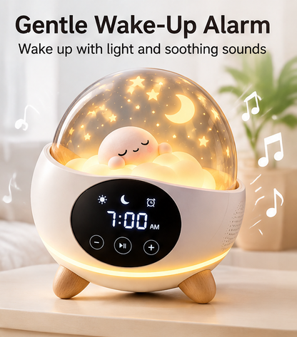 🎨 KYARANO Kids Star Projector Alarm Clock with 7 Color Night Light