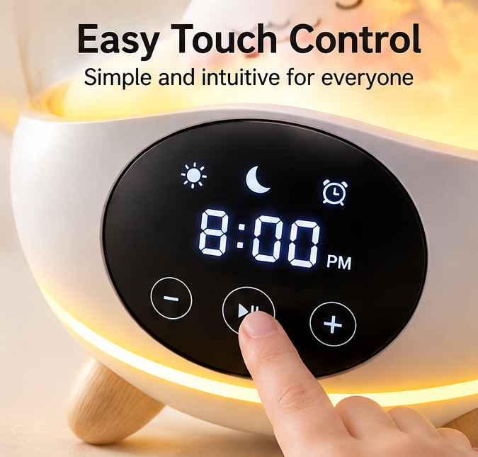 🎨 KYARANO Kids Star Projector Alarm Clock with 7 Color Night Light