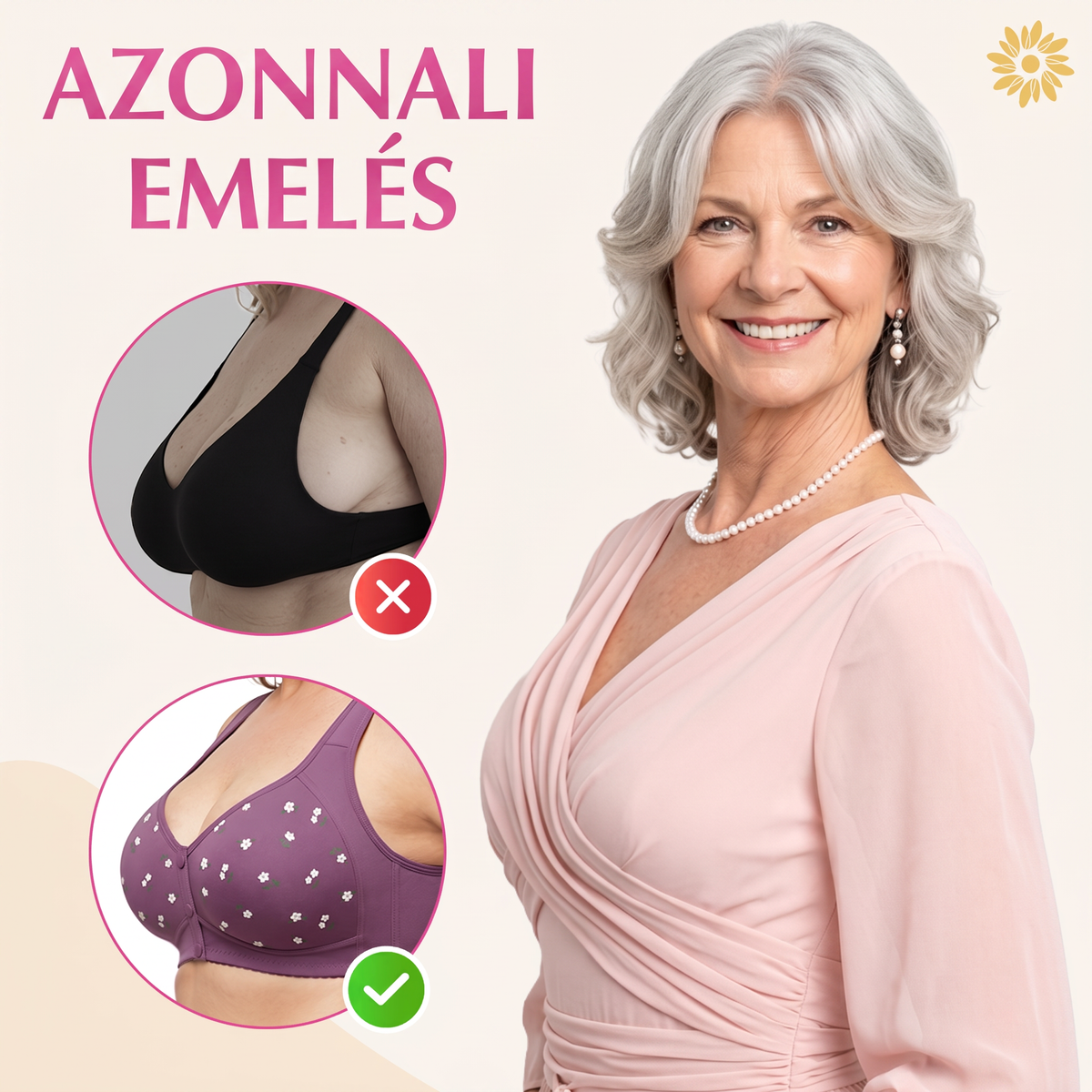 Daisy Bra – UTOLSÓ NAP – 80% KEDVEZMÉNY – Kényelmes, elöl kapcsos melltartó