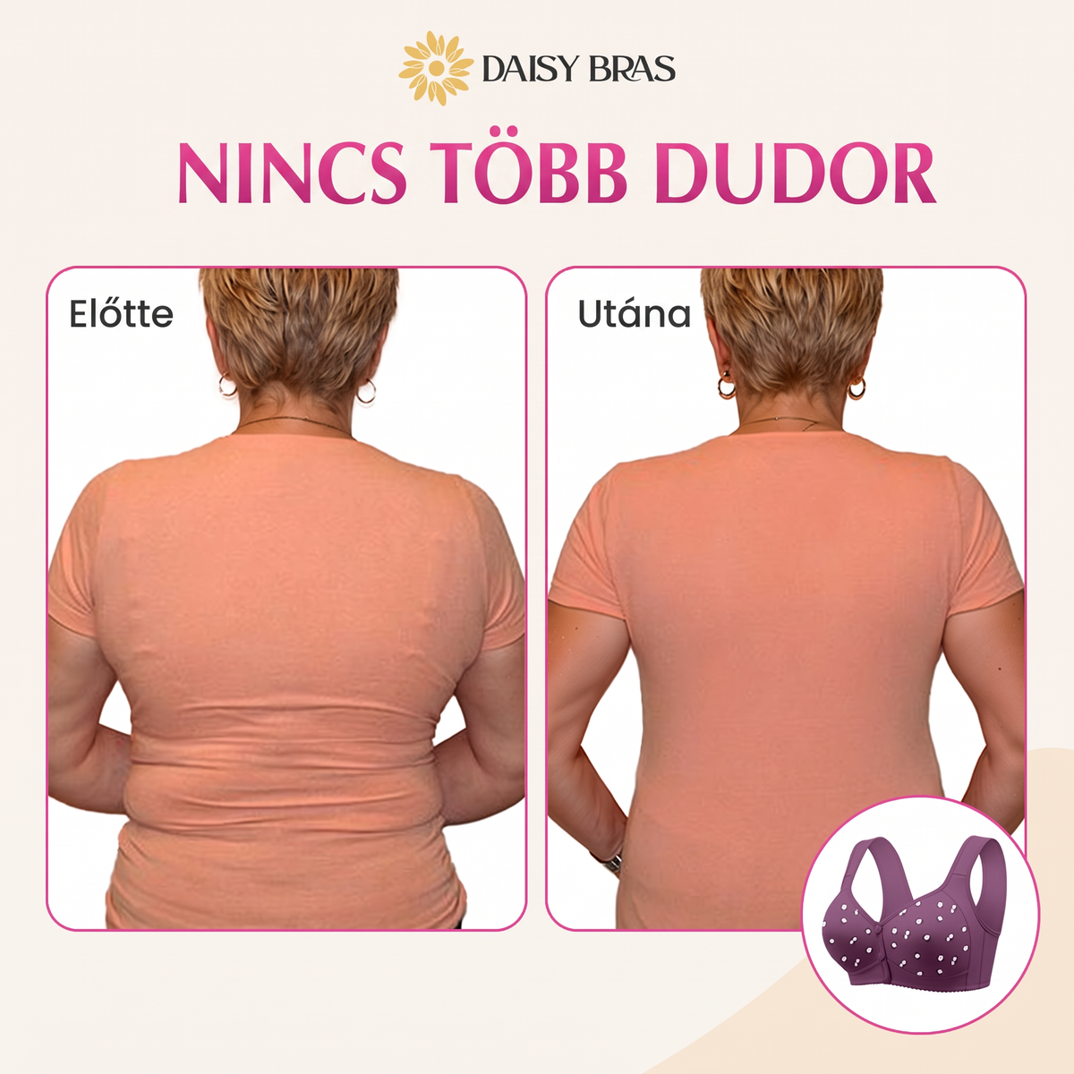 Daisy Bra – UTOLSÓ NAP – 80% KEDVEZMÉNY – Kényelmes, elöl kapcsos melltartó