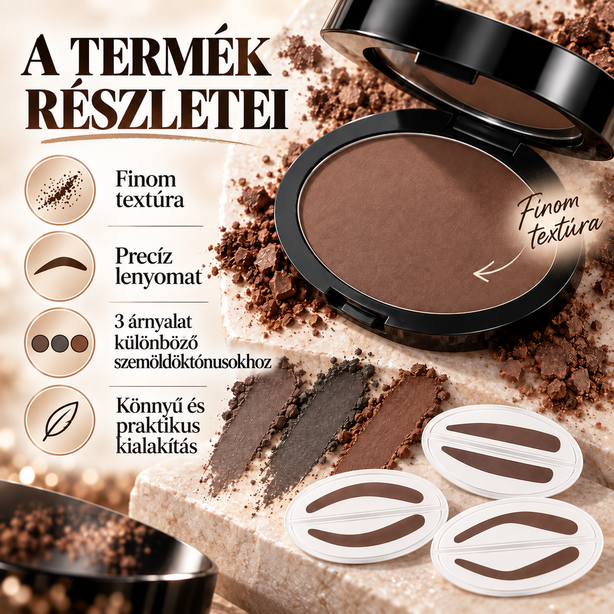 💎💎 2026 SLÁGER AKCIÓ 💞🖊️ Szemöldökbélyegző púderrel és ecsettel – csak nyomd rá, és tökéletes szemöldök másodpercek alatt. Vízálló, akár 24 órás tartósság 💄🌸