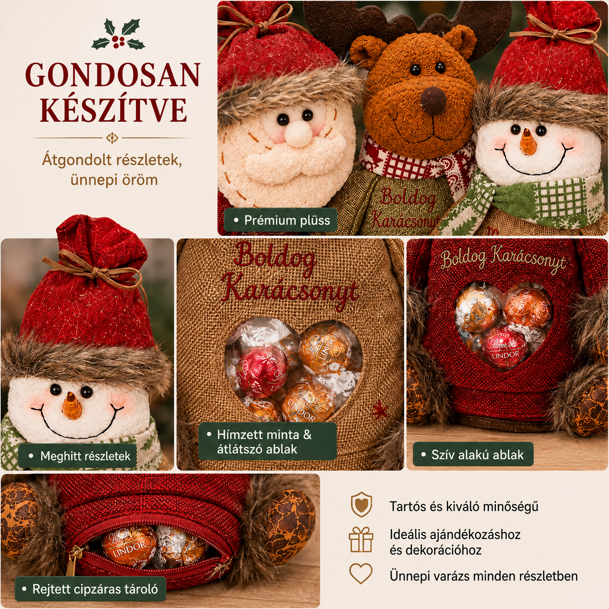 🌈🌈Karácsonyi ajándéktasakok cipzáras záródással🎁🎄
