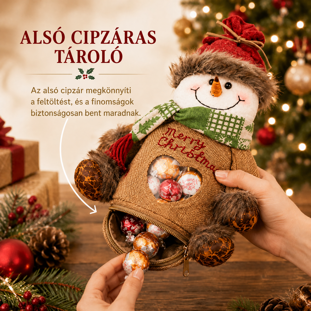 🌈🌈Karácsonyi ajándéktasakok cipzáras záródással🎁🎄
